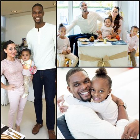 Chris and Adrienne Bosh’s kids Trinity, Jackson, and Dylan.