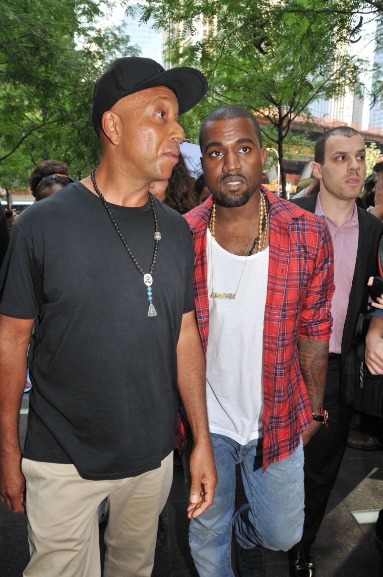 Kanye West joined Russell Simmons for the Occupy Wall Street protests.