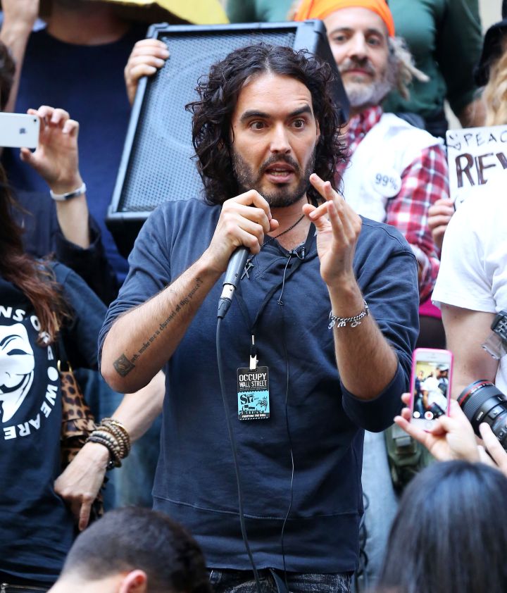Russell Brand joined the Occupy Wall Street protests.