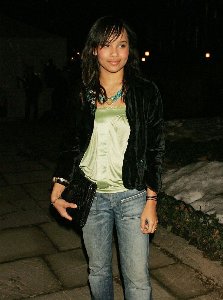 Zoe rocks flare jeans in 2005.