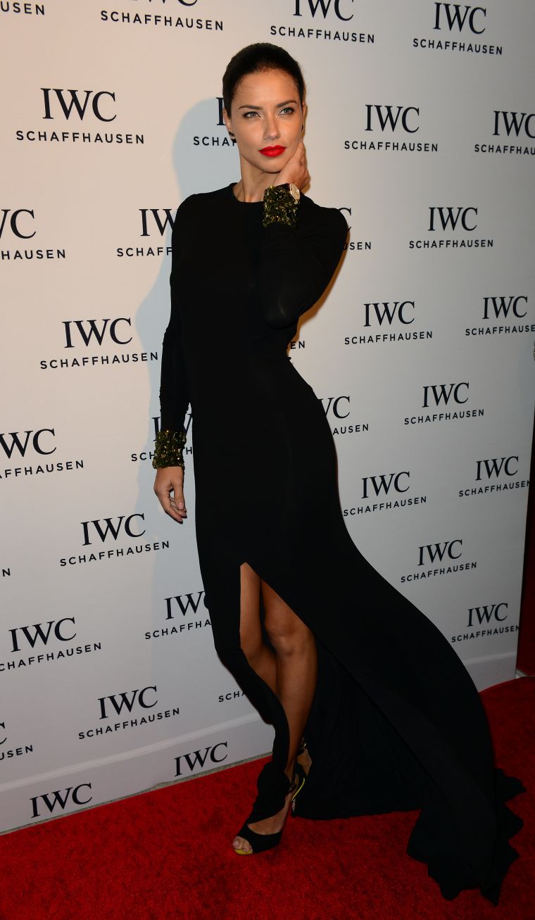 Smooches! Adriana Lima blows a kiss at the “Timeless Portofino” Gala Event at Art Basel Miami.