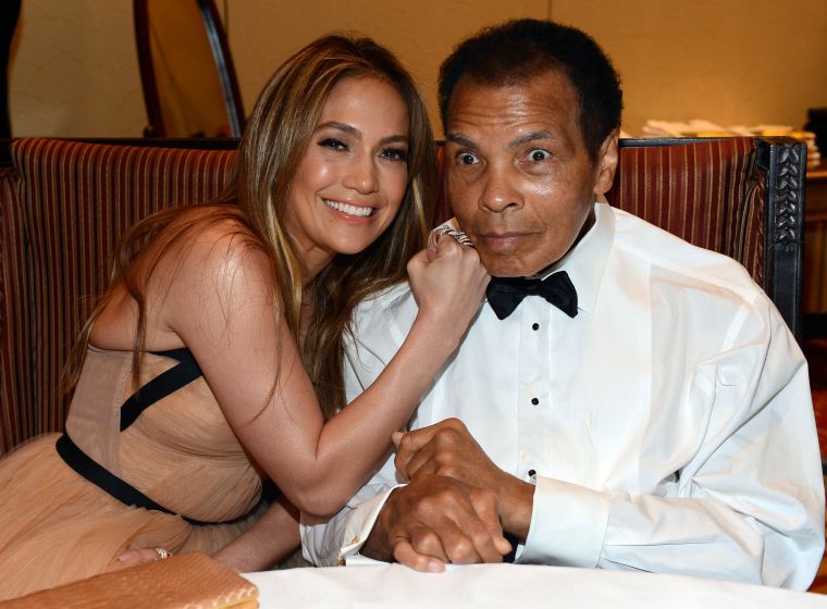 Jennifer Lopez and Muhammad Ali.