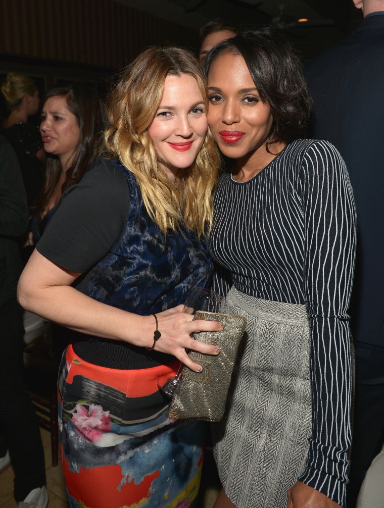 Kerry Washington and Drew Barrymore made it a mommies’ night out.