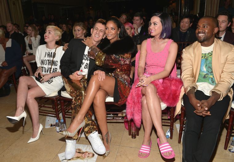 The award show was so good, Kanye gave it a smile of approval.