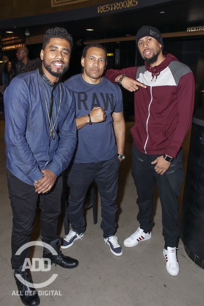 Affion Crockett also kicked it with his homies.