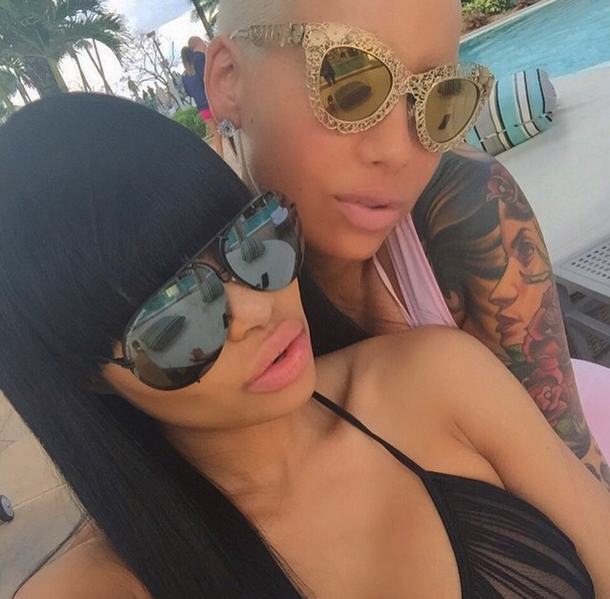 Amber Rose and Blac Chyna have some fun in the sun on Miami Beach.
