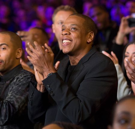 Jay Z cheers on the contenders.