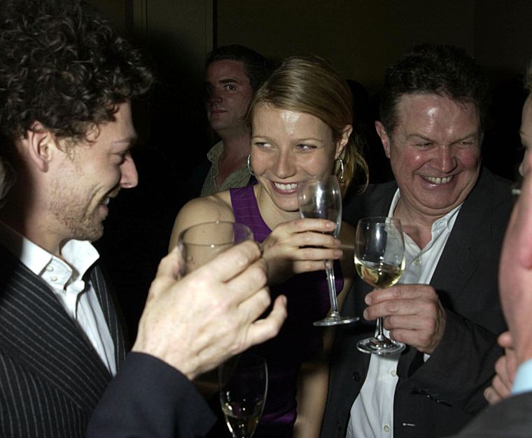 Gwyneth Paltrow was all smiles with her drink.