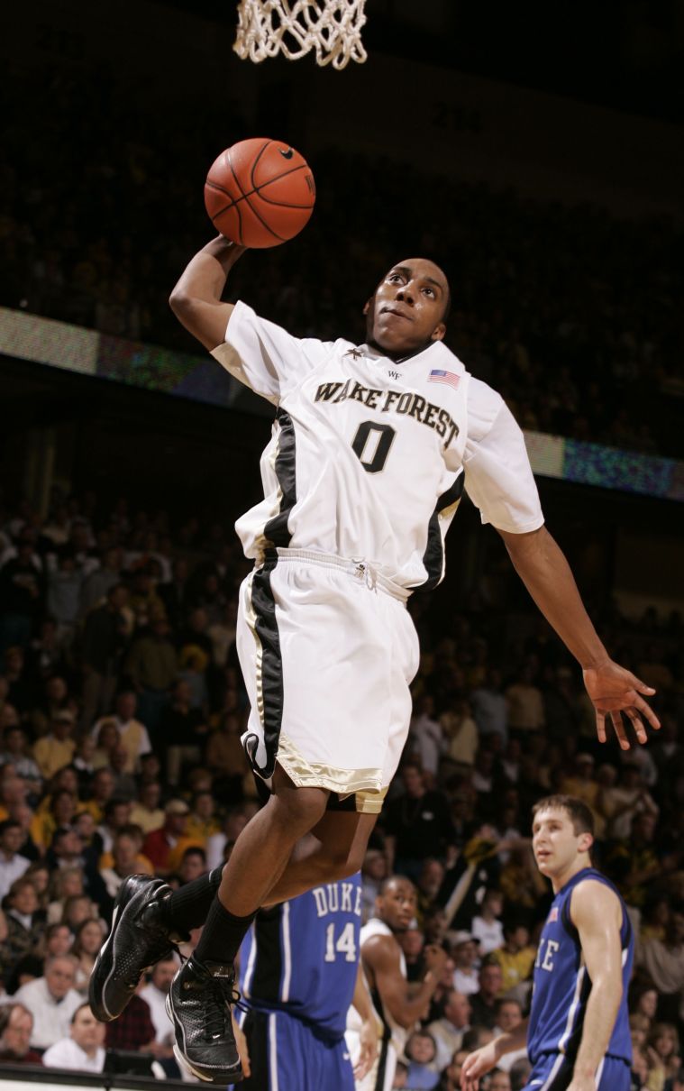 Jeff Teague yams against the Duke Blue Devils, 2008.