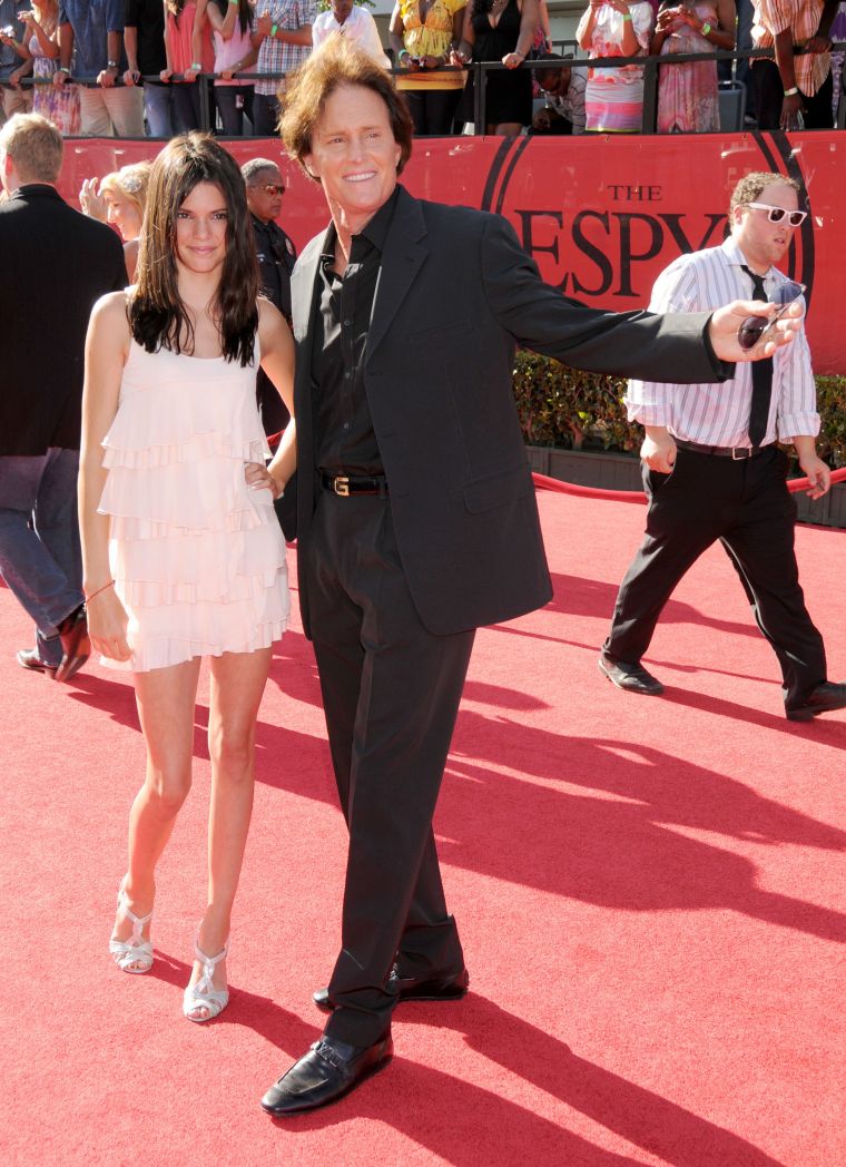Bruce Jenner hits the red carpet with his model-in-the-making.