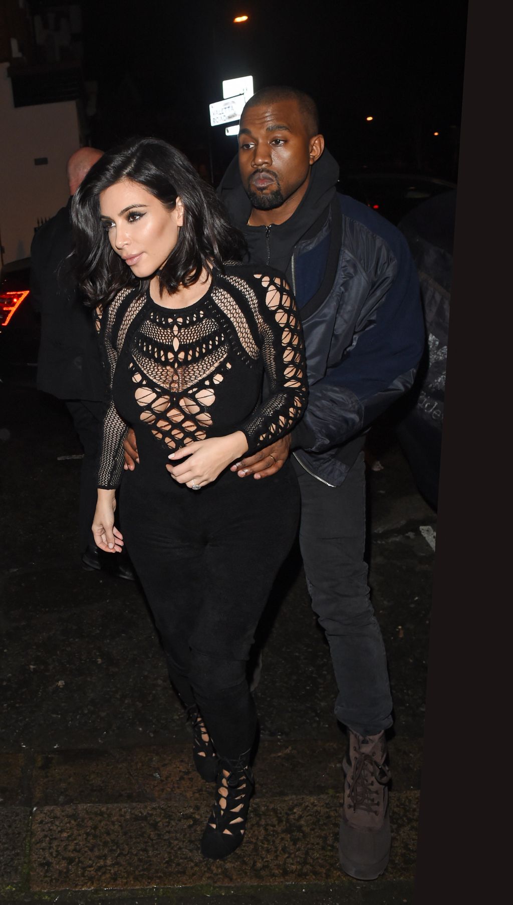 Kim Kardashian and Kanye West Seen Arriving At A Recording Studio