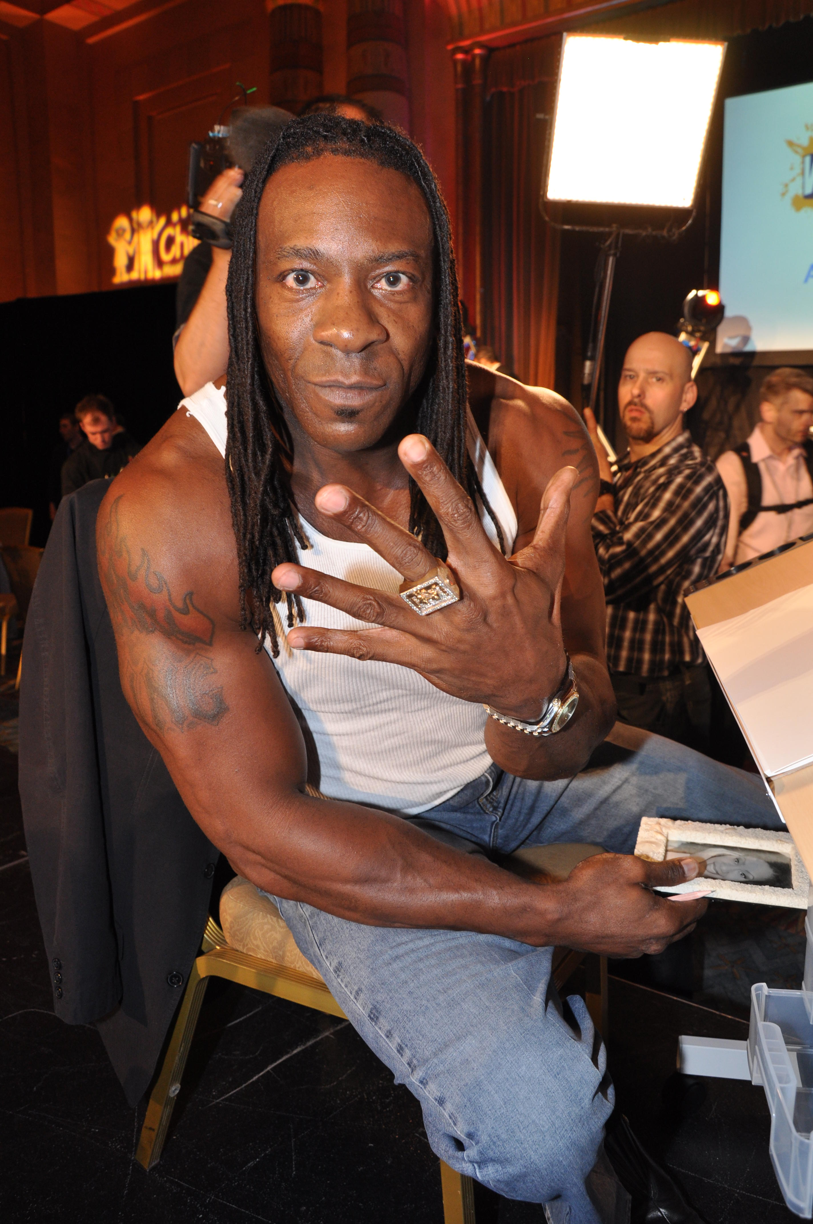 wrestler Booker T attends WWE's 4th annual WrestleMania art exhibit & auction