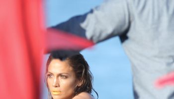 Jennifer Lopez And Pitbull Video Shoot In Florida