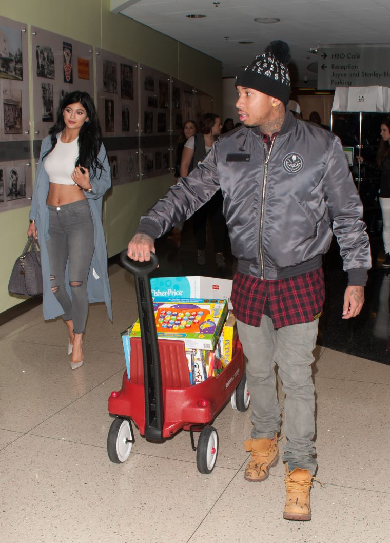 Tyga takes the wheel.