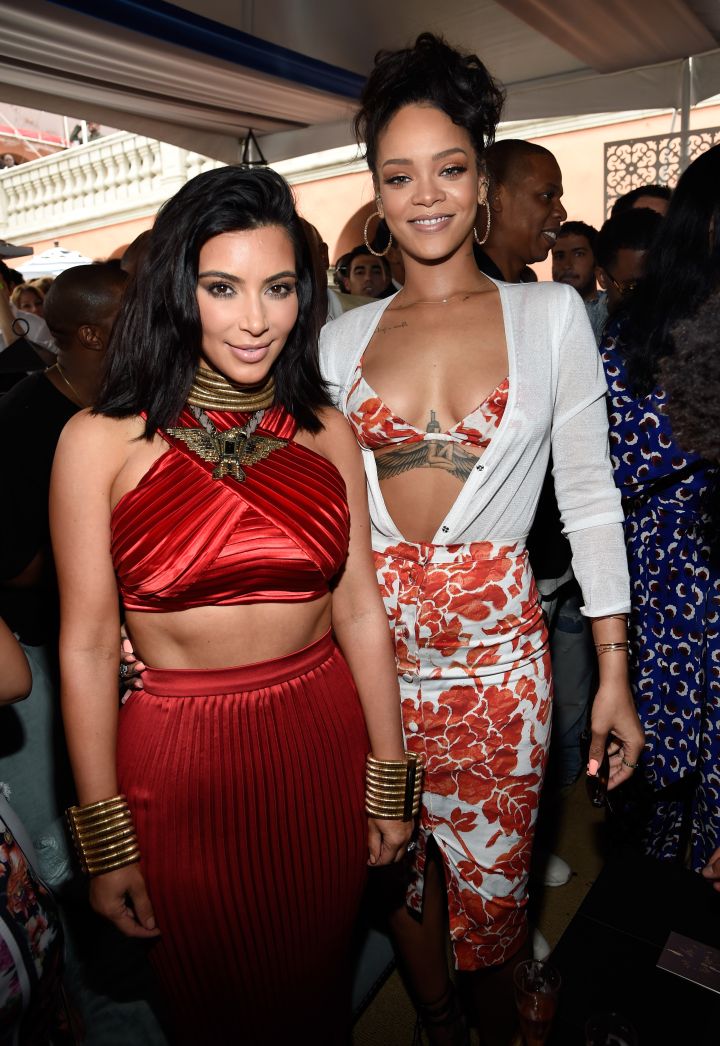 Kim K pictured with Rihanna