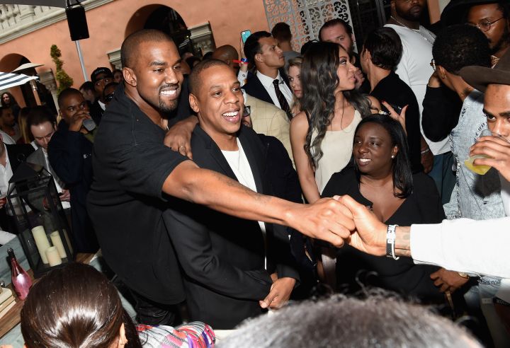 Kanye & Jay Z having a good time
