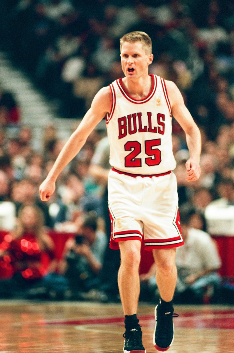 Western Conference All-Star team Coach Steve Kerr during his championship run with the Bulls, 1998.