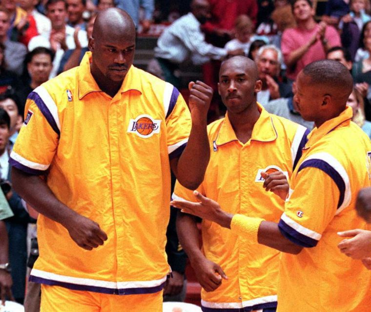 Kobe following The Big Aristotle, before the break-up, 1996.