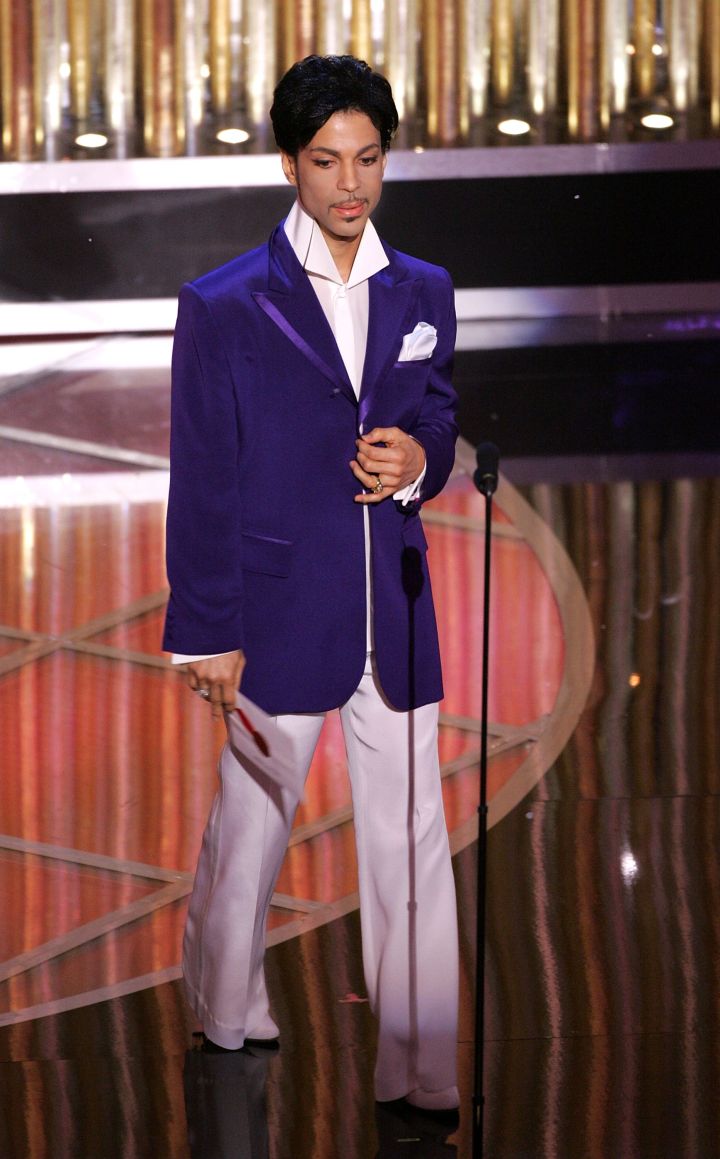 Prince took home the statue for Best Original Song Score for “Purple Rain.”