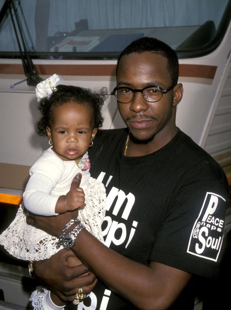 Bobby Brown and daughter Bobbi Kristina circa March 1994.