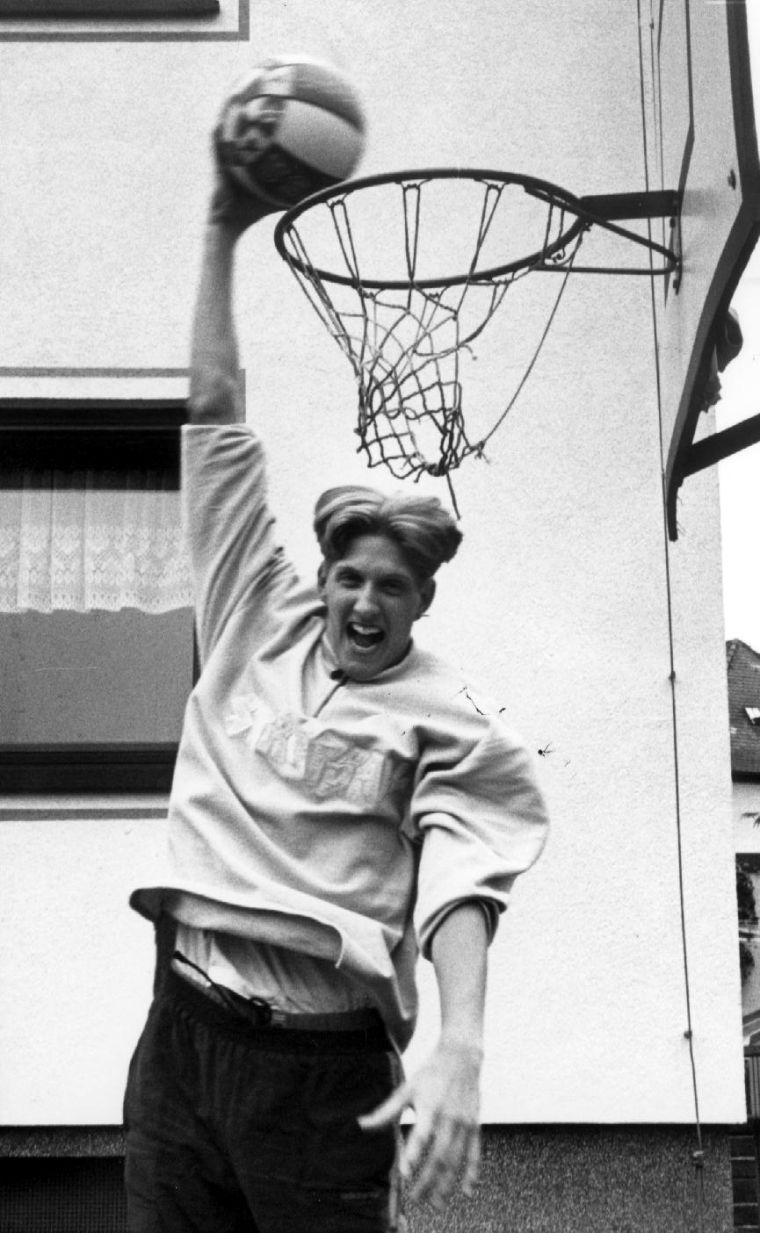 Goofy Dirk at his parents’ house in Wurzburg, Germany, 1996.