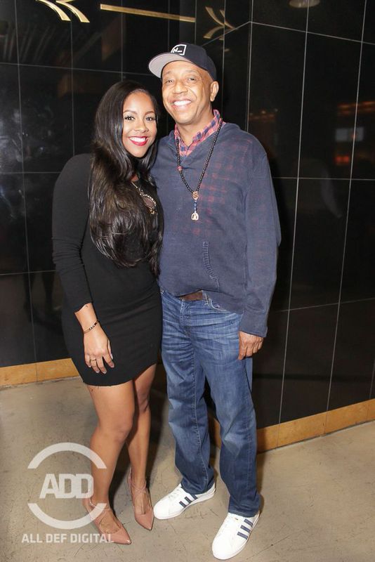 Miss Diddy and Russell Simmons pose for a pic at All Def Comedy Live.