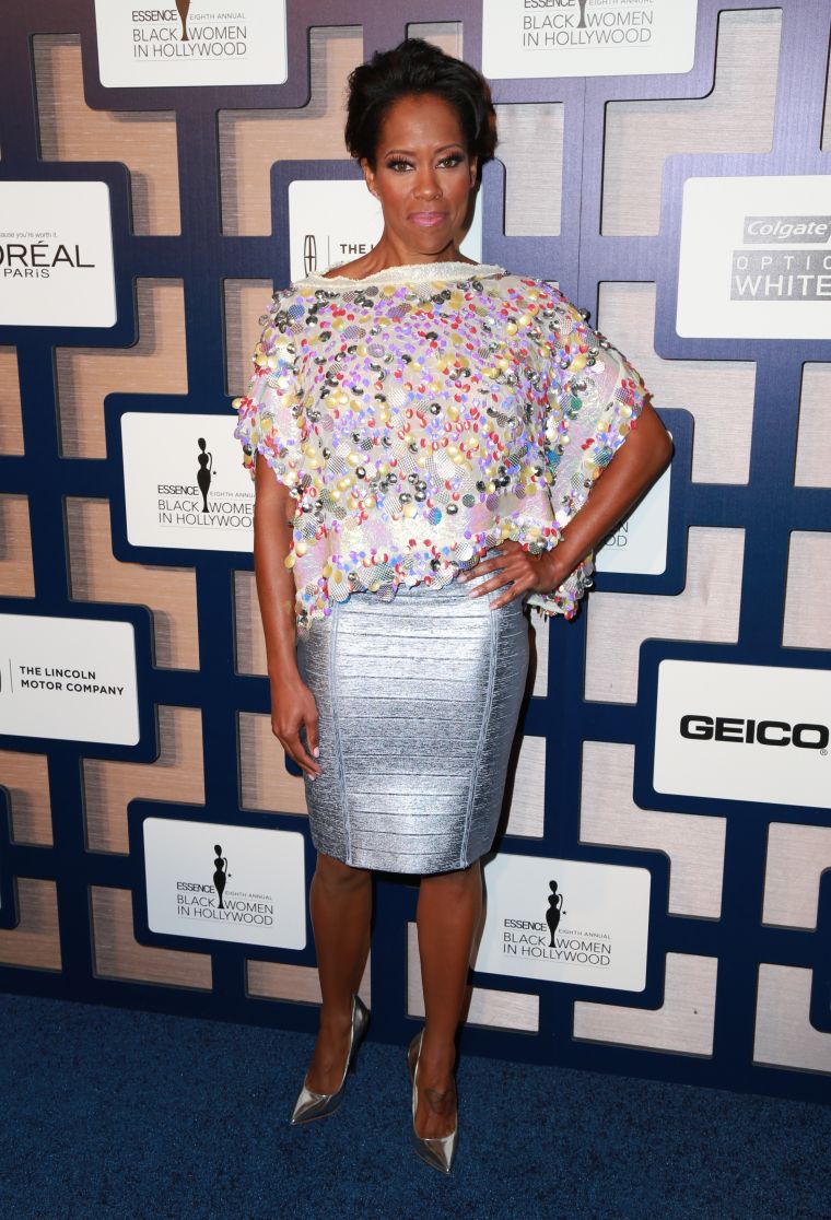 Regina King rocked a metallic dress.