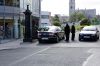 Security guards check cars at Annual General Meeting of the Irish