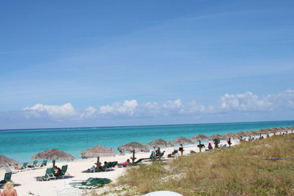The soft sand stretches for a dozen miles along Grace Bay on the T