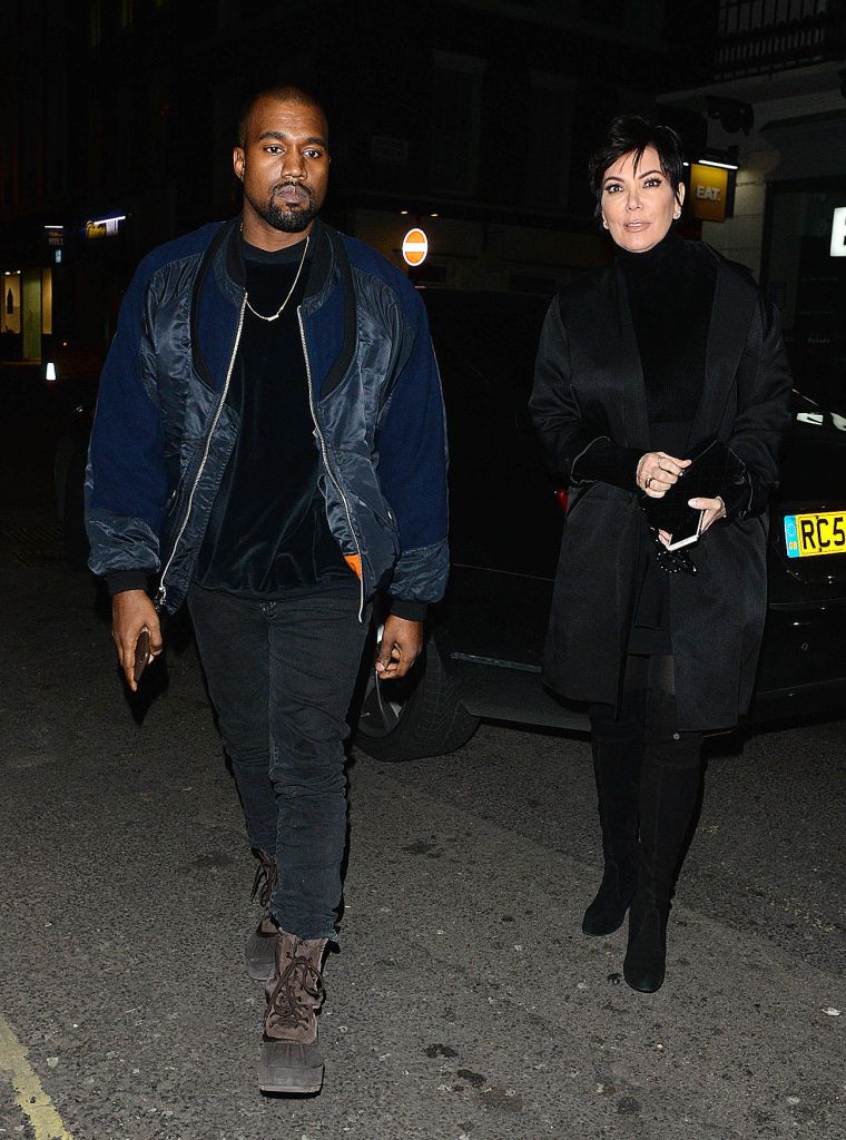 Kanye West and Kris Jenner have a mother and son-in-law dinner date in London.