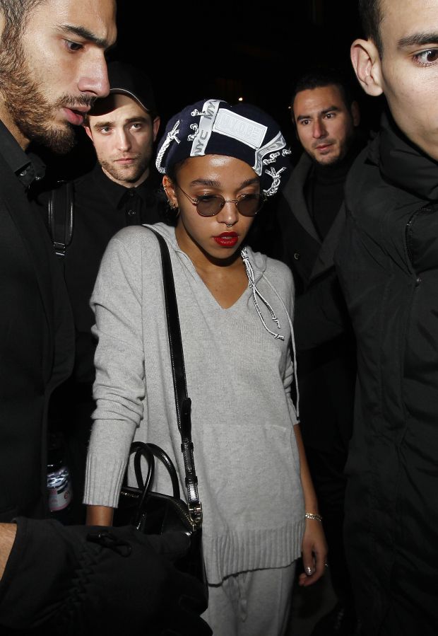 FKA Twigs leaving the Casino de Paris with Robert Pattinson in Paris