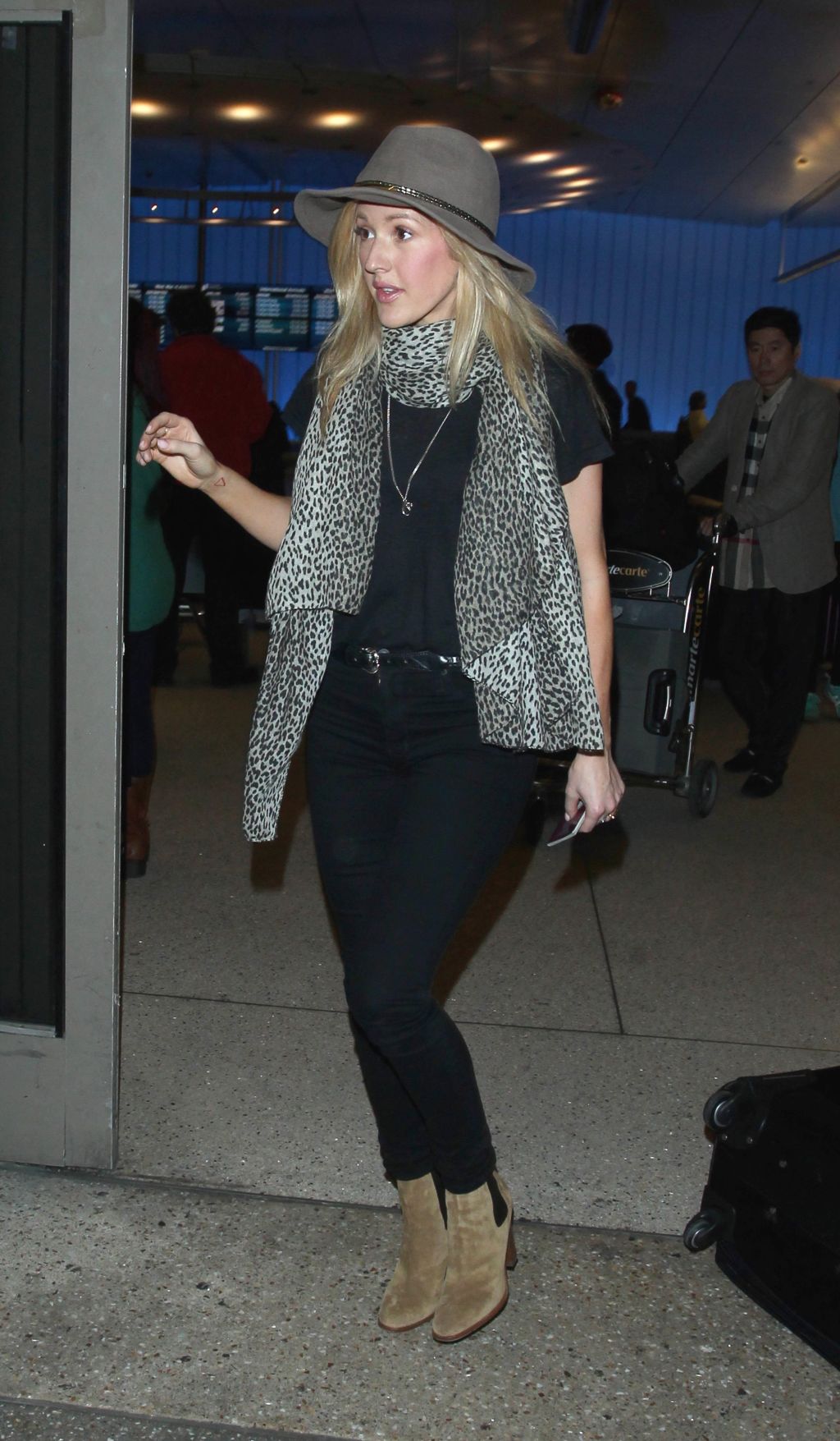 English singer Ellie Goulding arrives in Los Angeles