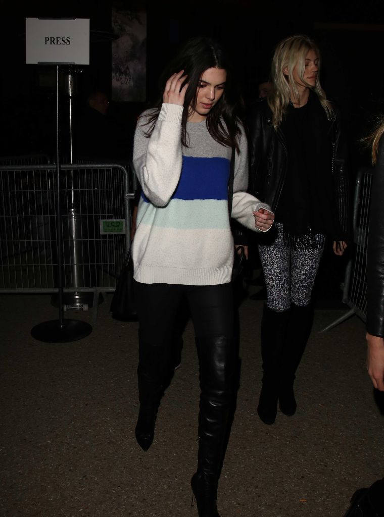 Model BFFs Kendall Jenner and Gigi Hadid were seen leaving an H&M event in Paris.