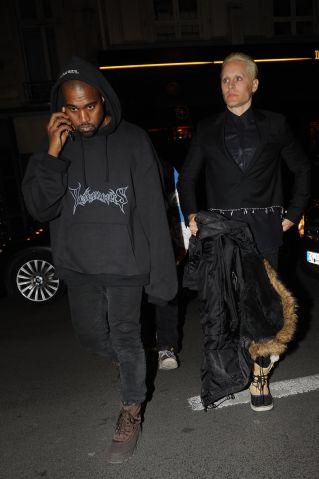 Kanye West and Jared Leto out for a party in Paris