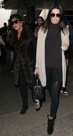 Kendall Jenner and Kris Jenner touch down at LAX together