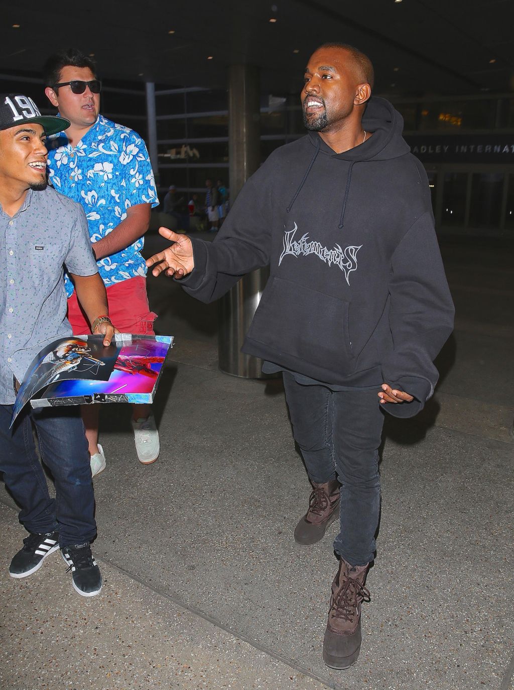 Kanye West arrives at LAX