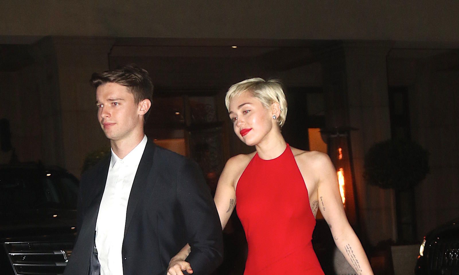 Miley Cyrus and Patrick Schwarzenegger attend pre-Grammy party at Beverly Hilton