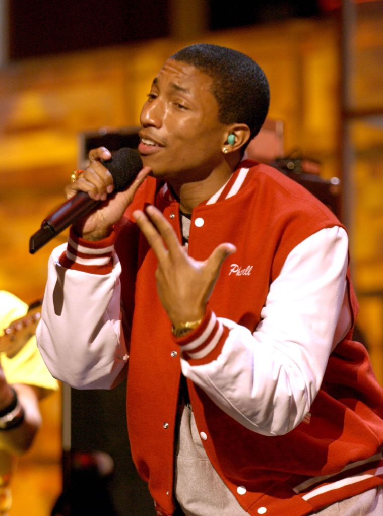 Letterman jackets would become a staple in Pharrell's clothing line.
