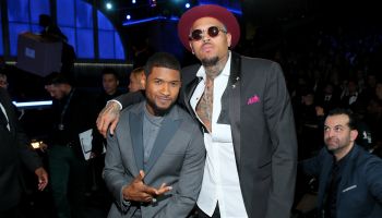chris brown and usher The 57th Annual GRAMMY Awards - Backstage