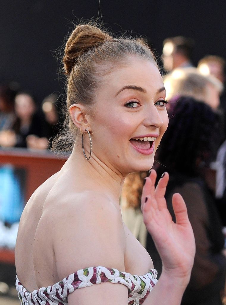 Sophie Turner shows off her beautiful smile at HBO's "Game of Thrones" Season 5 Premiere in L.A.