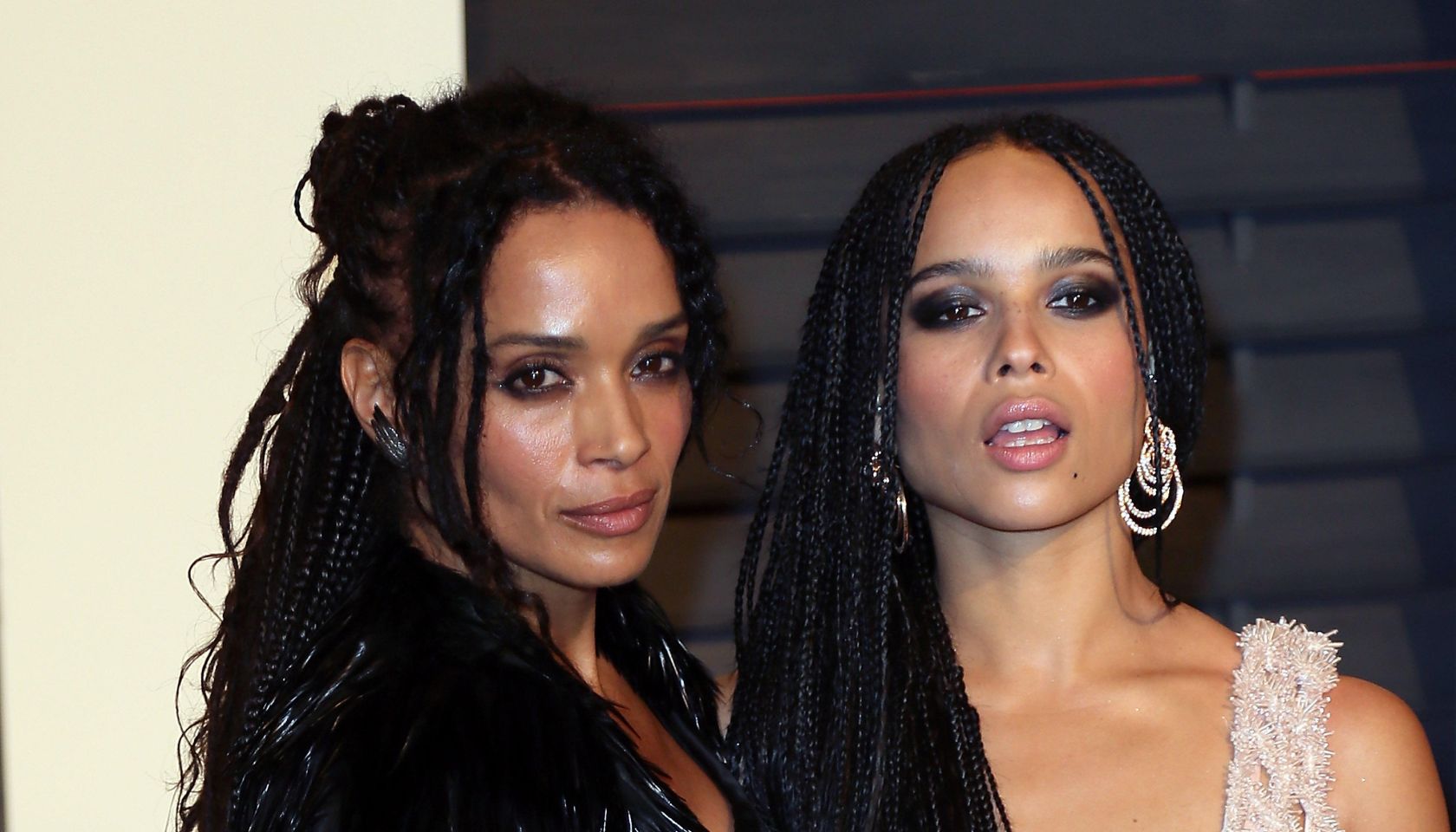 Zoe Kravitz and mother Lisa Bonet at 2015 Vanity Fair Oscar Party