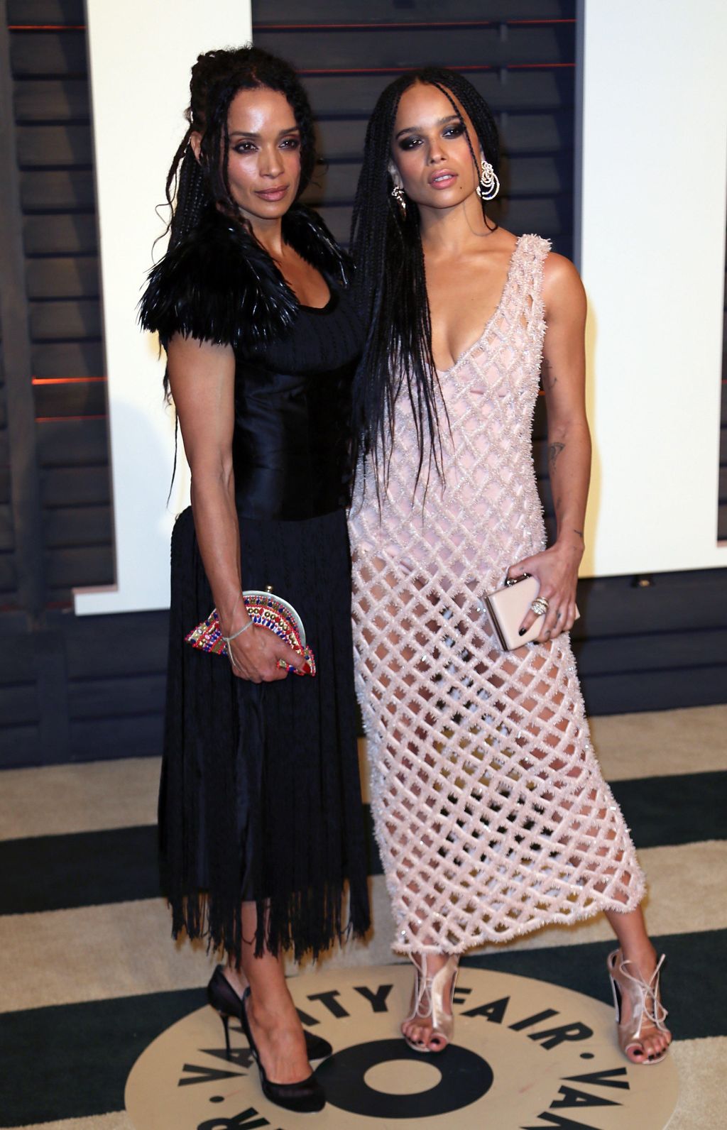 Zoe Kravitz and mother Lisa Bonet at 2015 Vanity Fair Oscar Party