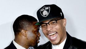 Kevin Hart and T.I. at 'Get Hard' premiere