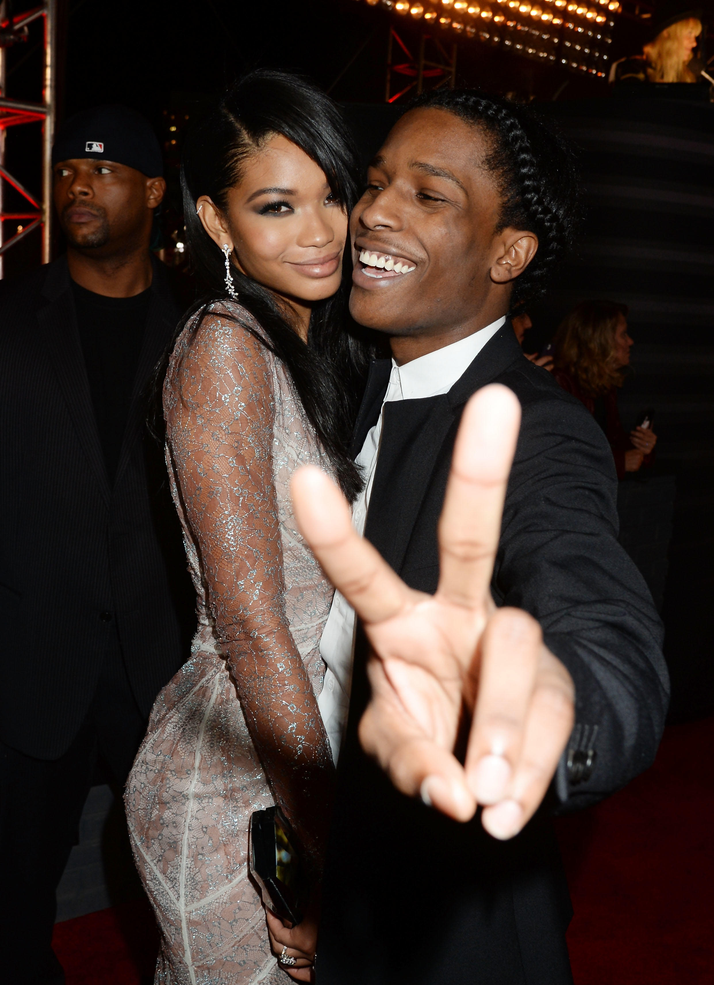 A$AP Rocky and Chanel Iman 2013 MTV Video Music Awards
