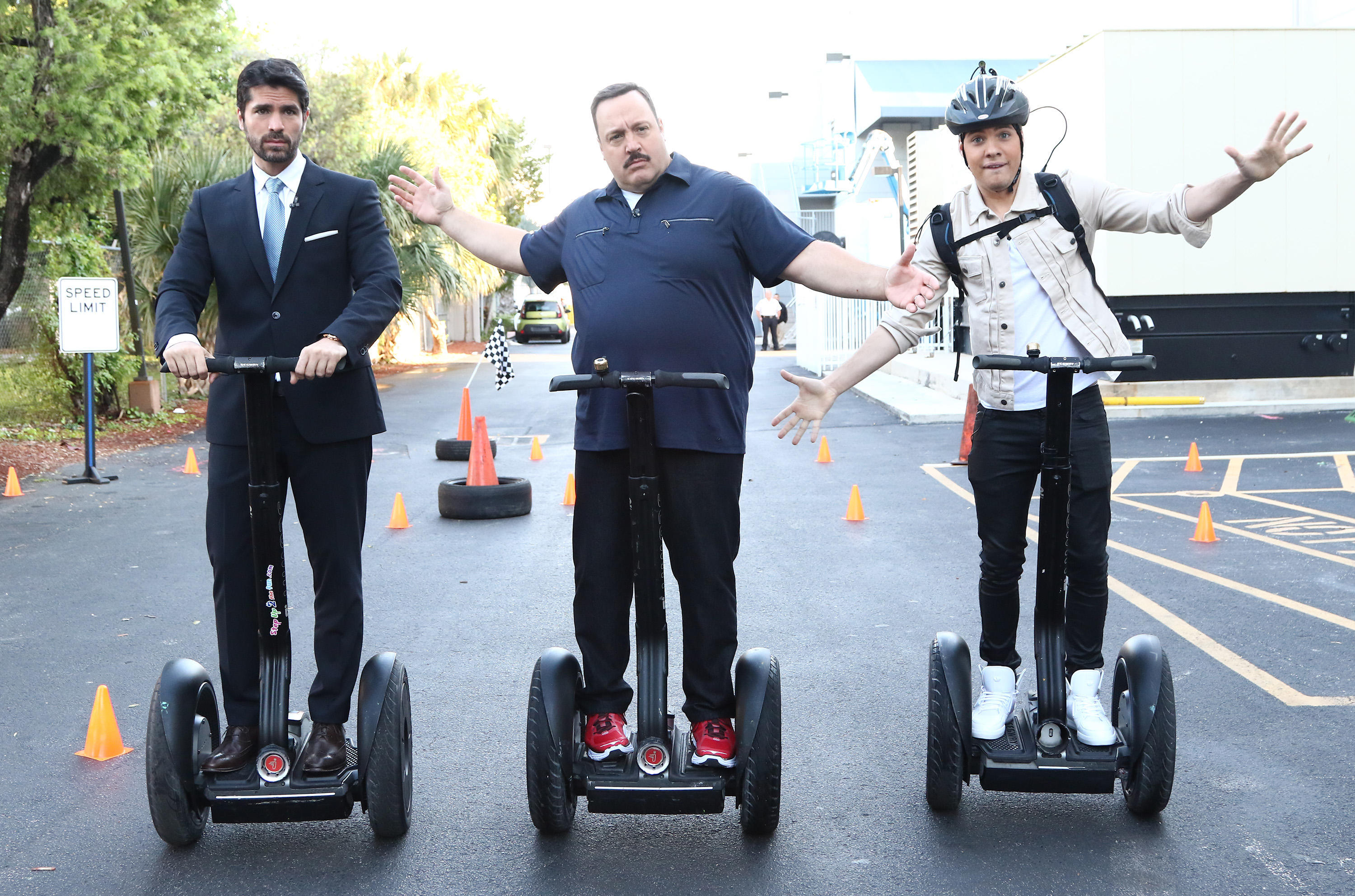 Riding dirty! Kevin James proves he's about that life while on wheels.