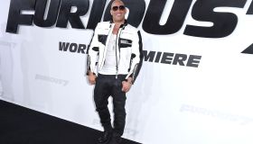 Vin Diesel arrvies at the 'Furious 7' premiere