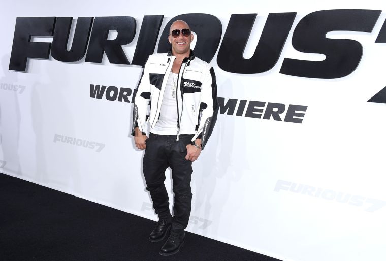 Vin Diesel at the “Furious 7″ premiere. (2015)