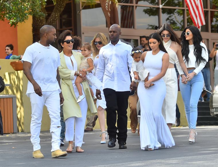 The entire Kardashian clan showed up for church with their babies, husbands, and boyfriends.