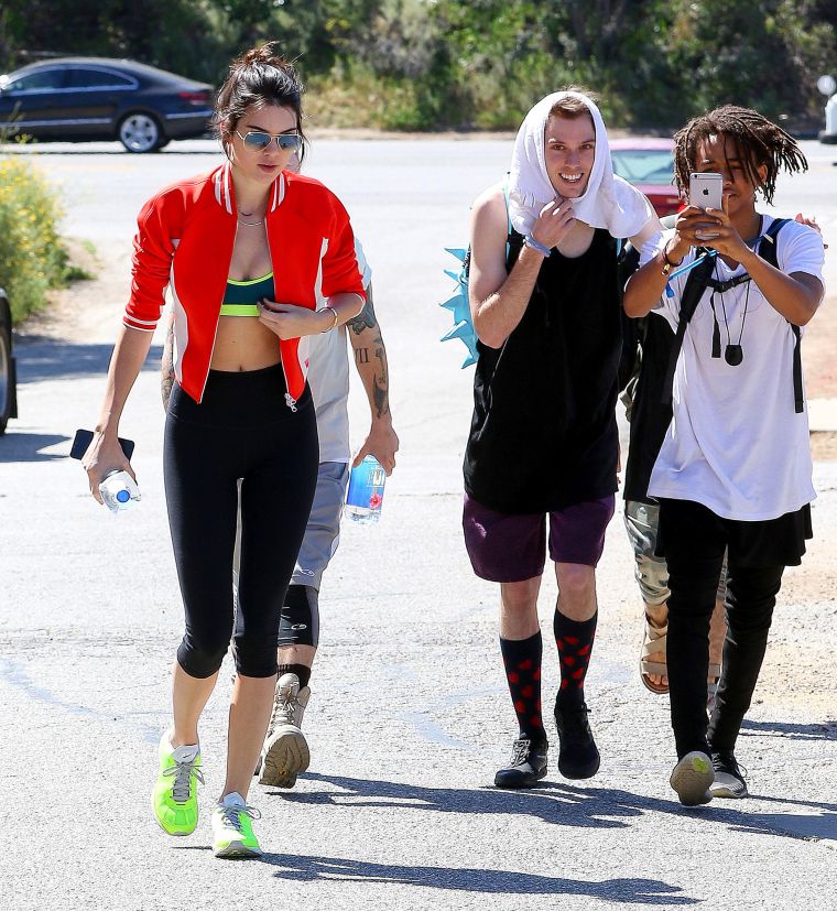 Kendall Jenner and Jaden Smith are working on their fitness. The two went hiking together in Malibu.