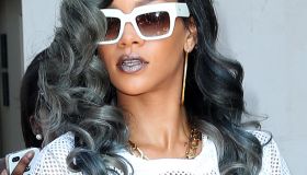 Rihanna spotted with grey hair.